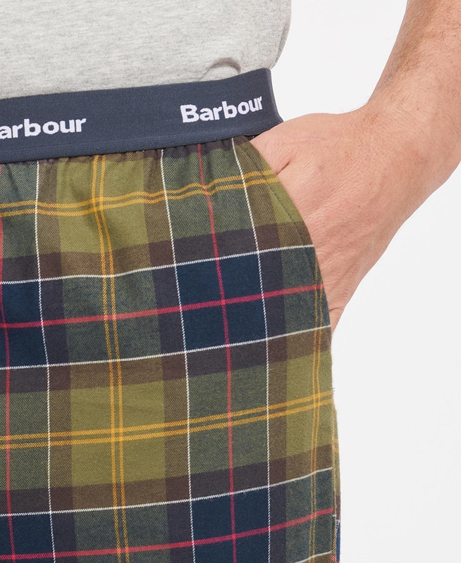 Barbour Hose Glenn Tartan Broek Heren Olijfgroen | 923865-QWO