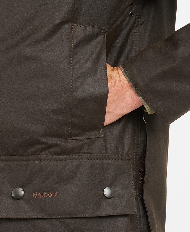 Barbour Klassieke Beaufort® Waxed Jas Heren Olijfgroen | 256714-FRL