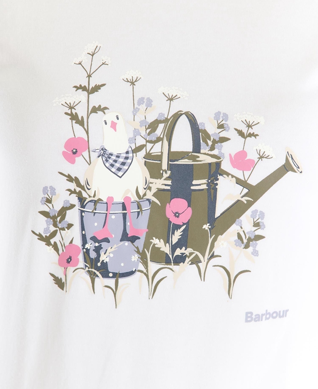 Barbour Melrose T-shirts Dames Wit | 152309-RNS