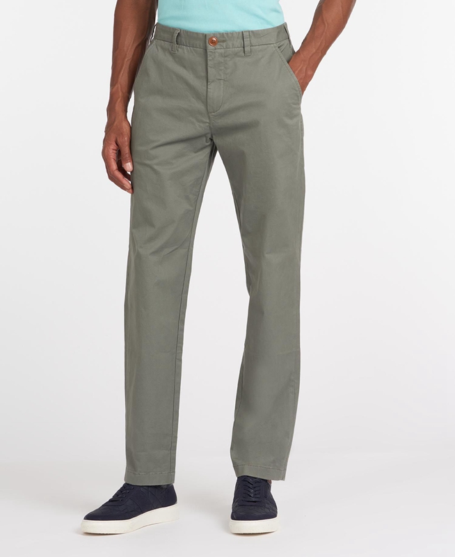 Barbour Neuston Essential Chinos Broek Heren Olijfgroen | 194538-WQC