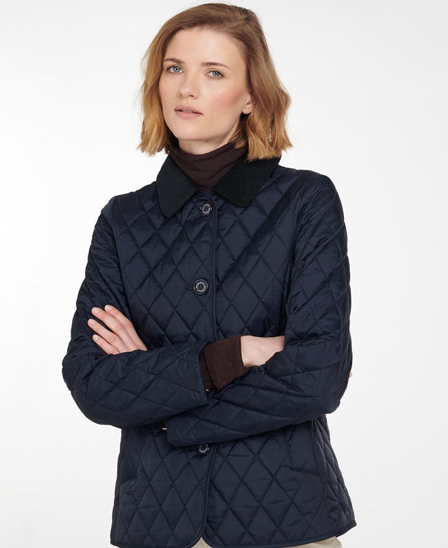 Barbour Omberlsey Gewatteerde Jas Dames Donkerblauw | 368409-NHK