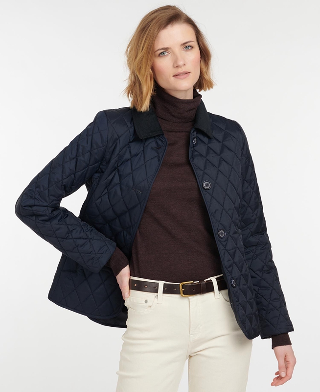 Barbour Omberlsey Gewatteerde Jas Dames Donkerblauw | 368409-NHK