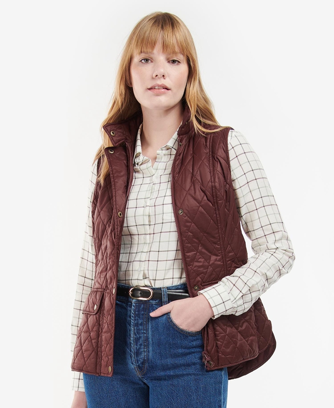 Barbour Otterburn Gilet Dames Bordeaux | 962073-PTO