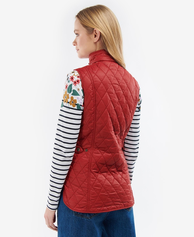 Barbour Otterburn Gilet Dames Rood | 876349-AMU