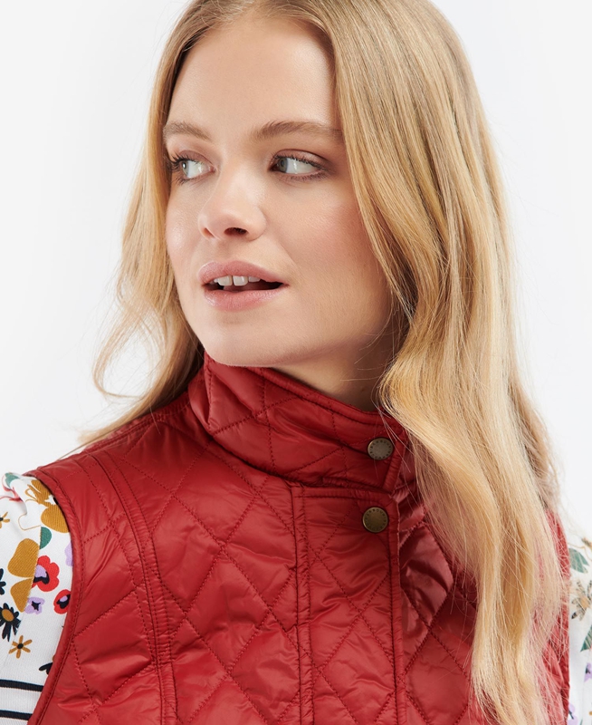 Barbour Otterburn Gilet Dames Rood | 876349-AMU