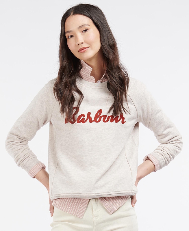 Barbour Otterburn Sweatshirts Dames Beige | 139856-JDK