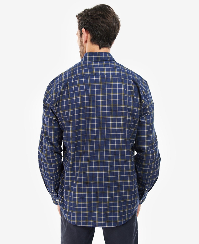 Barbour Pelton Regular Overhemd Heren Donkerblauw | 571063-OHN