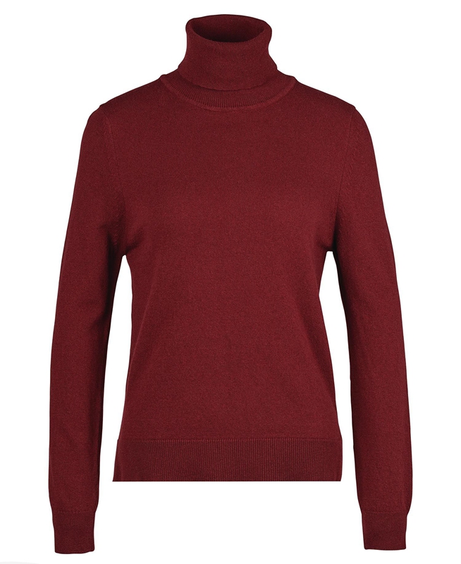 Barbour Pendle Roll-Neck Truien Dames Rood | 376582-GZT