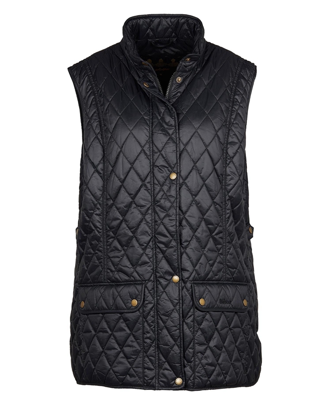 Barbour Plus Otterburn Gilet Dames Zwart | 582973-GTQ