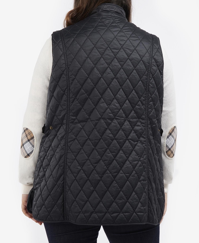 Barbour Plus Otterburn Gilet Dames Zwart | 582973-GTQ