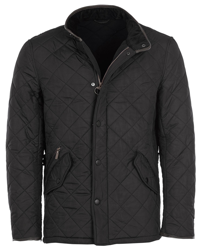 Barbour Powell Gewatteerde Jas Heren Zwart | 827645-AWN