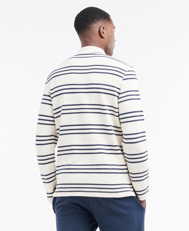 Barbour Rake Striped Sweatshirts Heren Beige | 934687-GSH