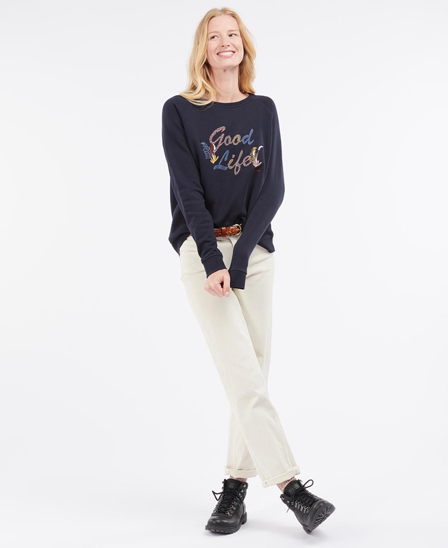 Barbour Rockcliffe Sweatshirts Dames Donkerblauw | 967128-KTA