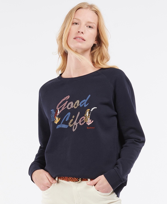 Barbour Rockcliffe Sweatshirts Dames Donkerblauw | 967128-KTA