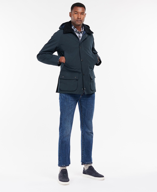 Barbour Rokig Waterdichte Jas Heren Donkerblauw | 631584-ORP