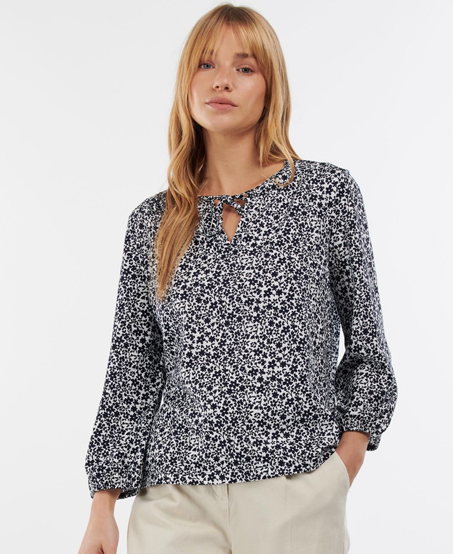 Barbour Seaholly Top T-shirts Dames Wit | 845312-EYZ