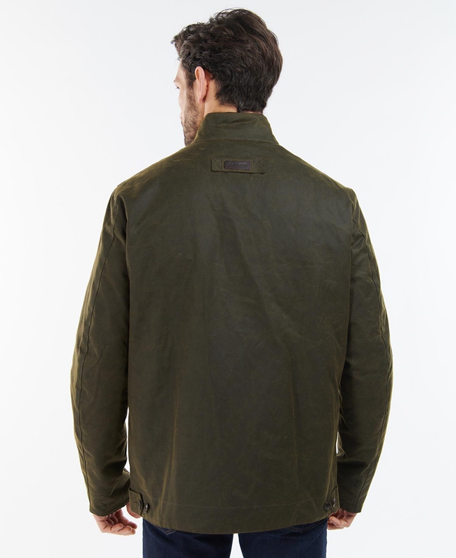 Barbour Sheldon Waxed Jas Heren Olijfgroen | 935416-XQG