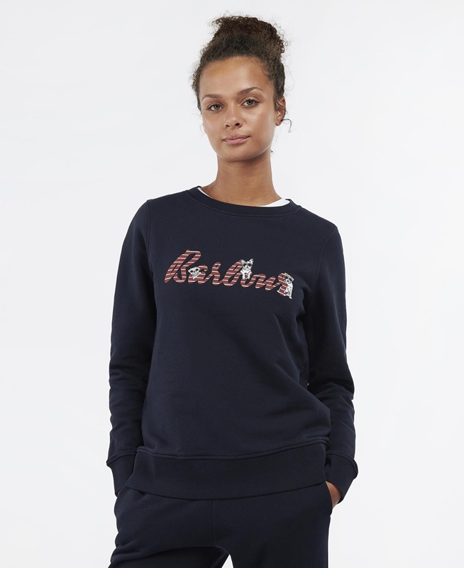 Barbour Southport Sweatshirts Dames Donkerblauw | 937081-JUB