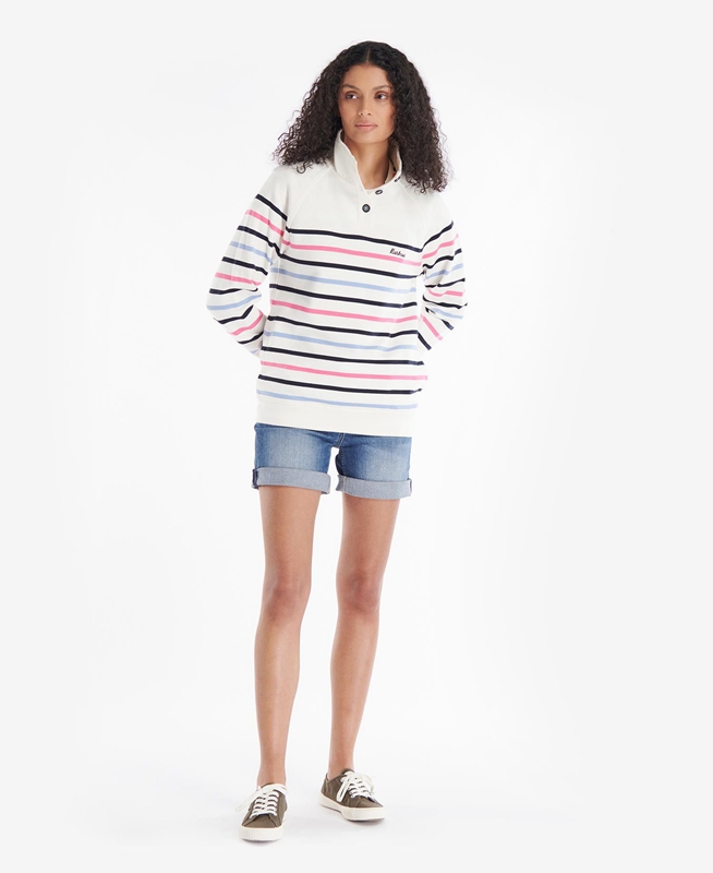 Barbour Spurrey Sweatshirts Dames Wit | 364975-KEF