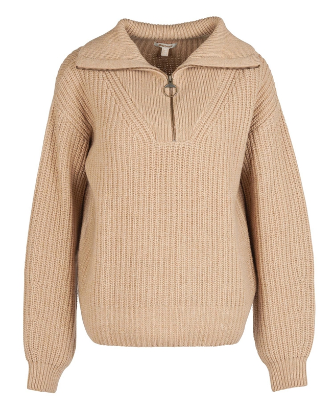 Barbour Stavia Knit Truien Dames Beige | 127489-YJL