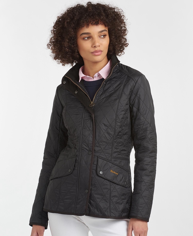 Barbour Steppjacke Cavalry Polarquilt Gewatteerde Jas Dames Zwart | 815762-SGD