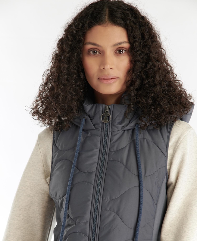 Barbour Thrift Quilted Sweatshirts Dames Grijs | 052176-BIQ