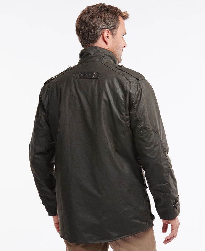 Barbour Trooper Waxed Jas Heren Olijfgroen | 465790-ARN