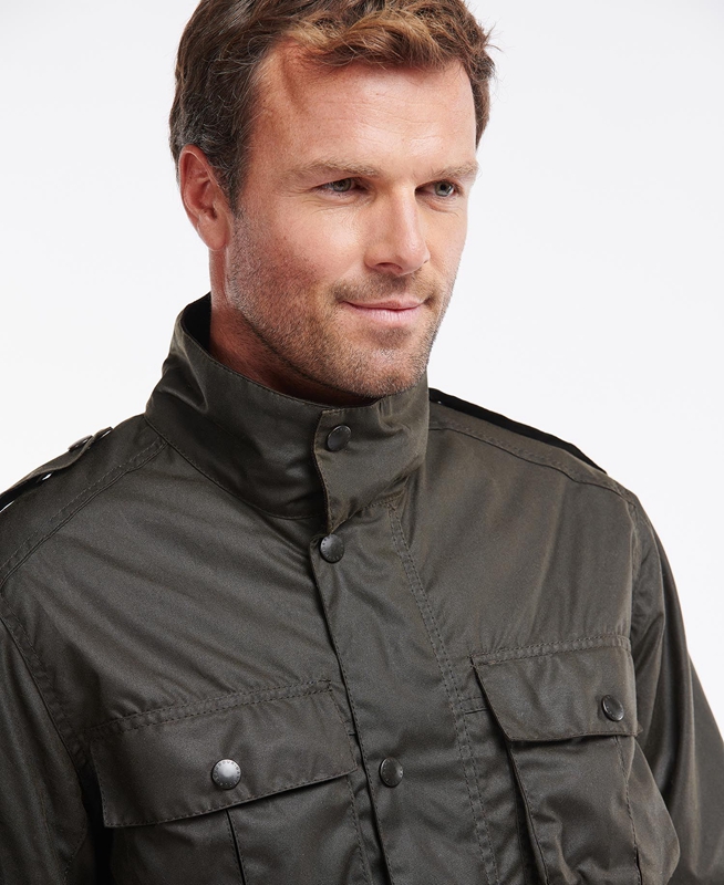 Barbour Trooper Waxed Jas Heren Olijfgroen | 465790-ARN