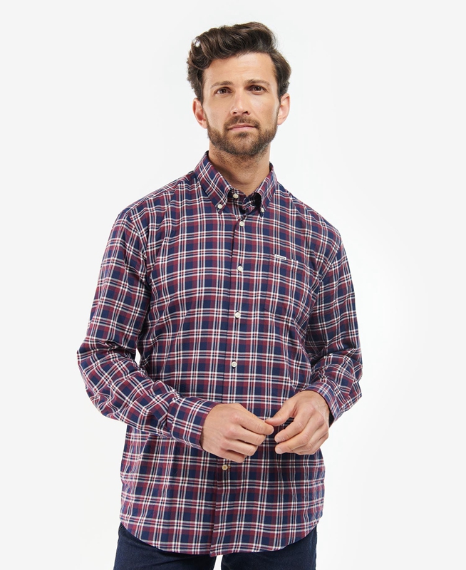 Barbour Turville Regular Fit Overhemd Heren Blauw | 179638-ZFQ