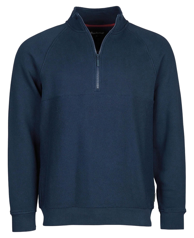 Barbour Wear Half Zip Sweatshirts Heren Donkerblauw | 410659-WLQ