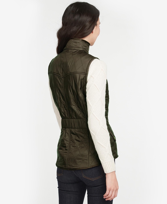 Barbour Weste Cavalry Gilet Dames Groen | 217896-TAO