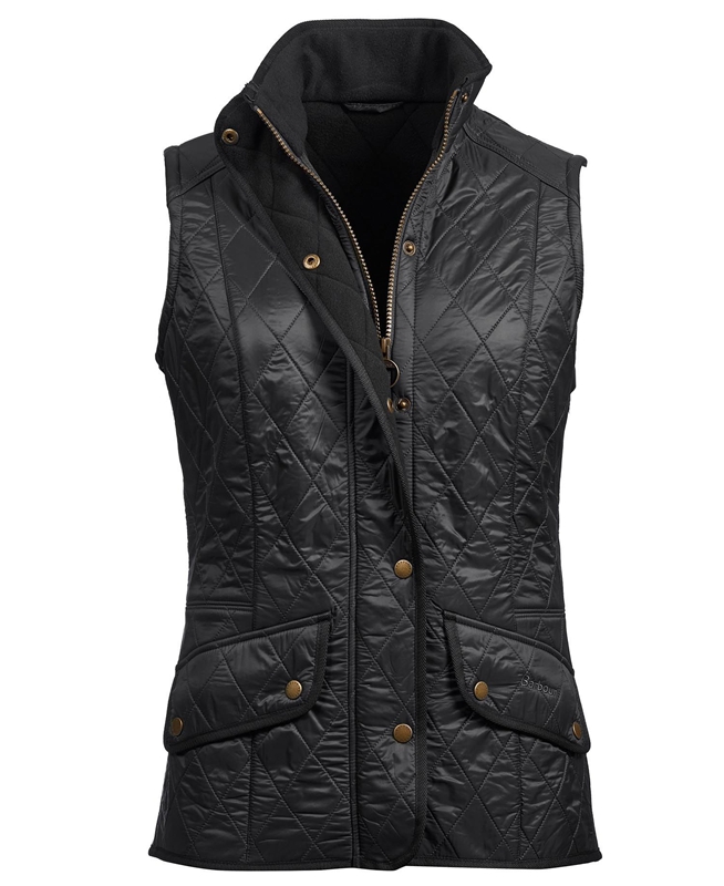 Barbour Weste Cavalry Gilet Dames Zwart | 506294-CXH