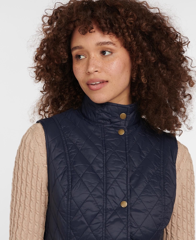 Barbour Weste Otterburn Gilet Dames Donkerblauw | 046359-CZY