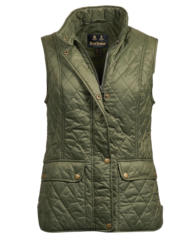 Barbour Weste Otterburn Gilet Dames Olijfgroen | 396278-MGT