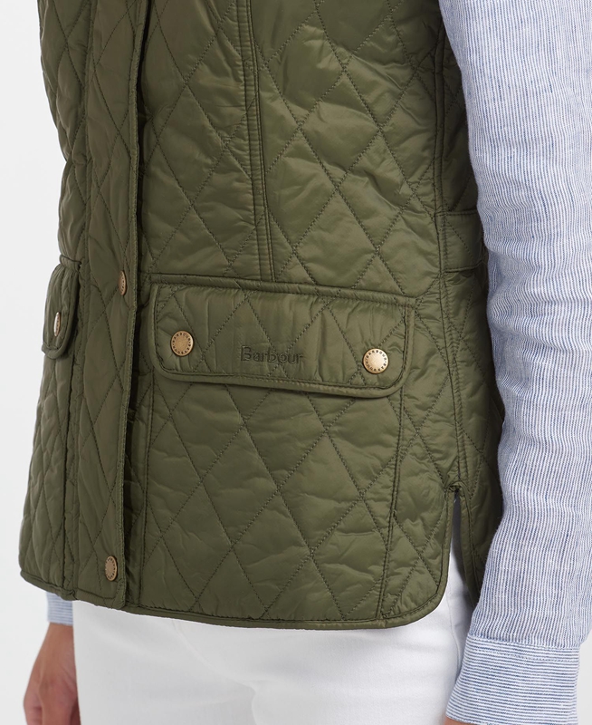 Barbour Weste Otterburn Gilet Dames Olijfgroen | 396278-MGT