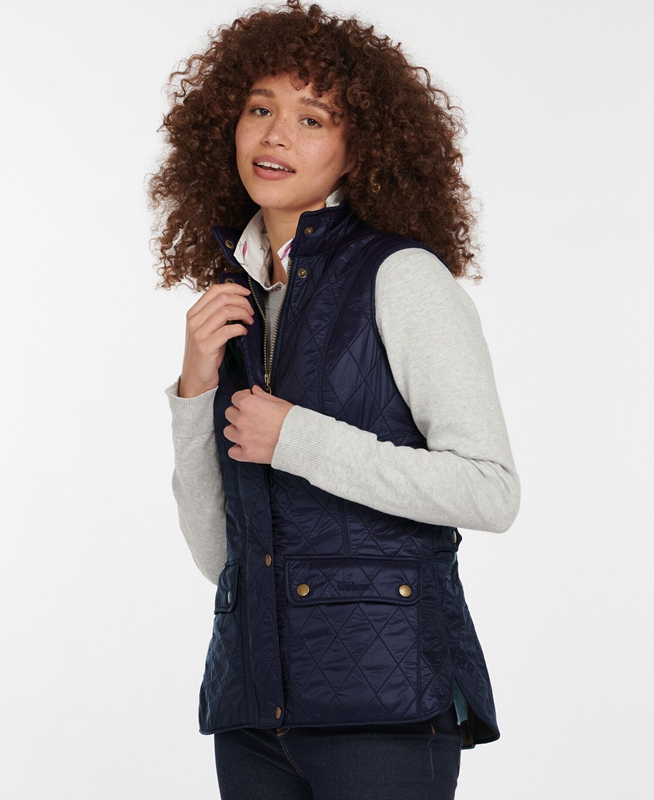 Barbour Weste Wray Gilet Dames Blauw | 592674-QKB