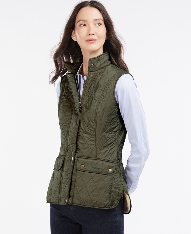 Barbour Weste Wray Gilet Dames Groen | 160852-PXK