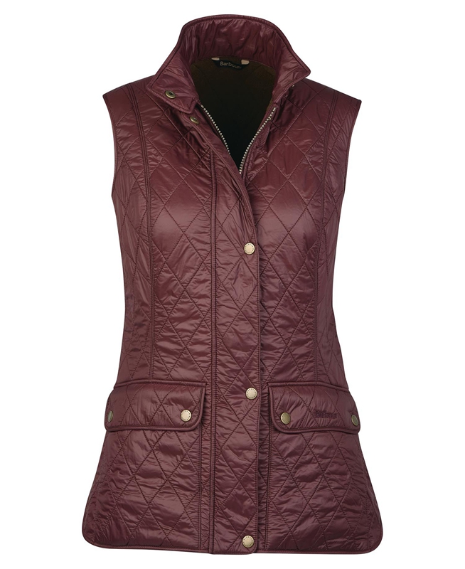 Barbour Wray Gilet Dames Bordeaux | 689743-FNX