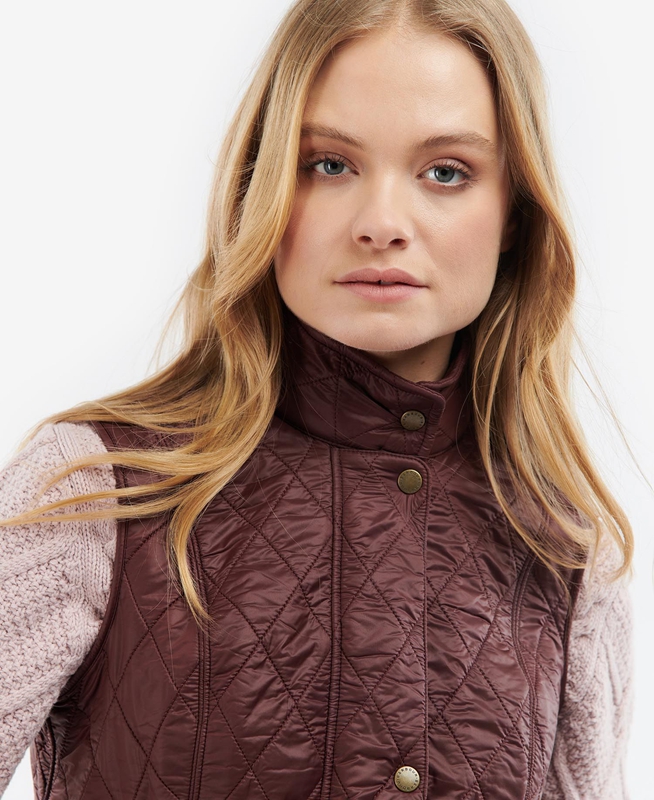 Barbour Wray Gilet Dames Bordeaux | 689743-FNX