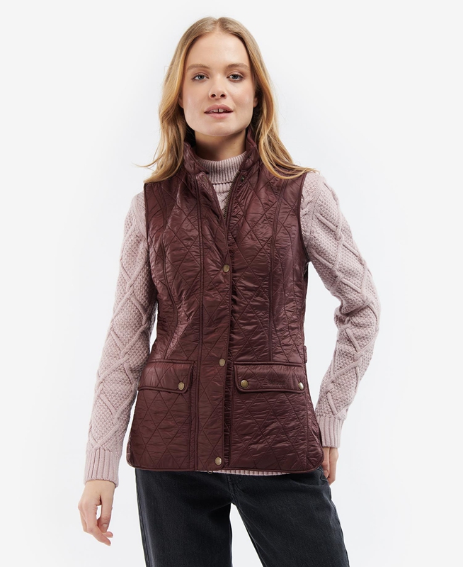 Barbour Wray Gilet Dames Bordeaux | 689743-FNX