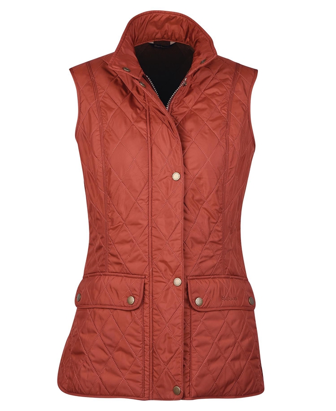 Barbour Wray Gilet Dames Rood | 178430-VPK