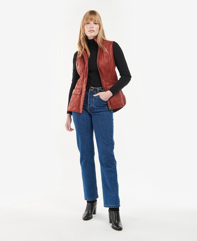 Barbour Wray Gilet Dames Rood | 178430-VPK