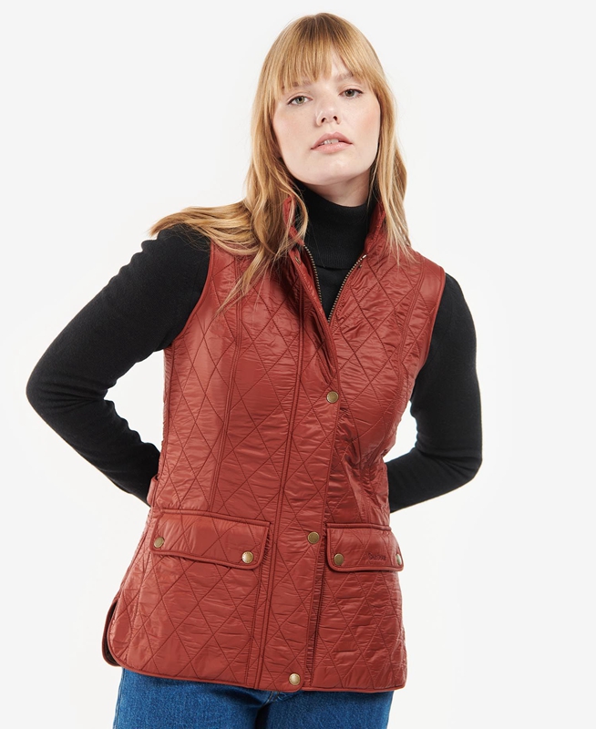 Barbour Wray Gilet Dames Rood | 178430-VPK