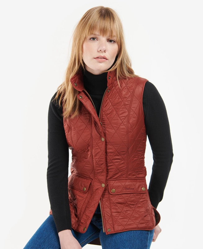 Barbour Wray Gilet Dames Rood | 178430-VPK