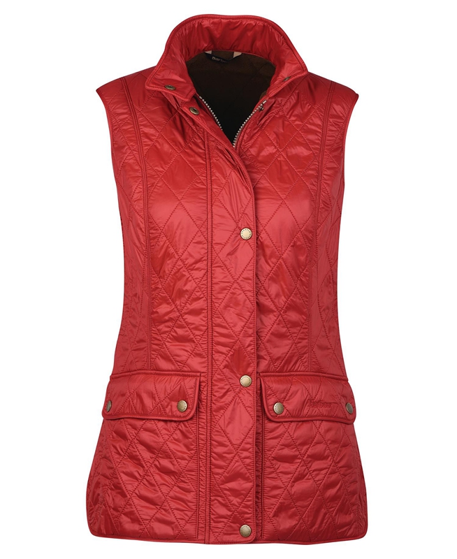 Barbour Wray Gilet Dames Rood | 876205-XCO