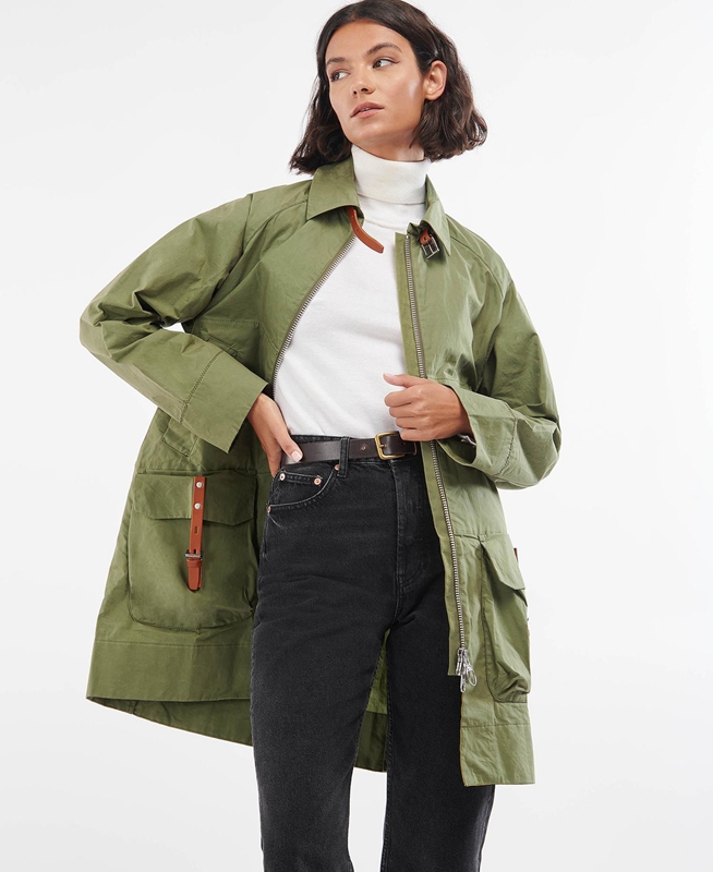 Barbour x Ally Capellino Step Casual Jassen Dames Groen | 734590-AHB