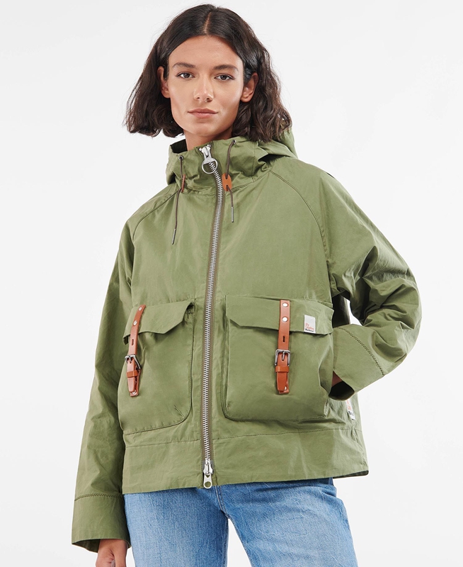 Barbour x Ally Capellino Tip Casual Jassen Dames Groen | 061472-WTZ